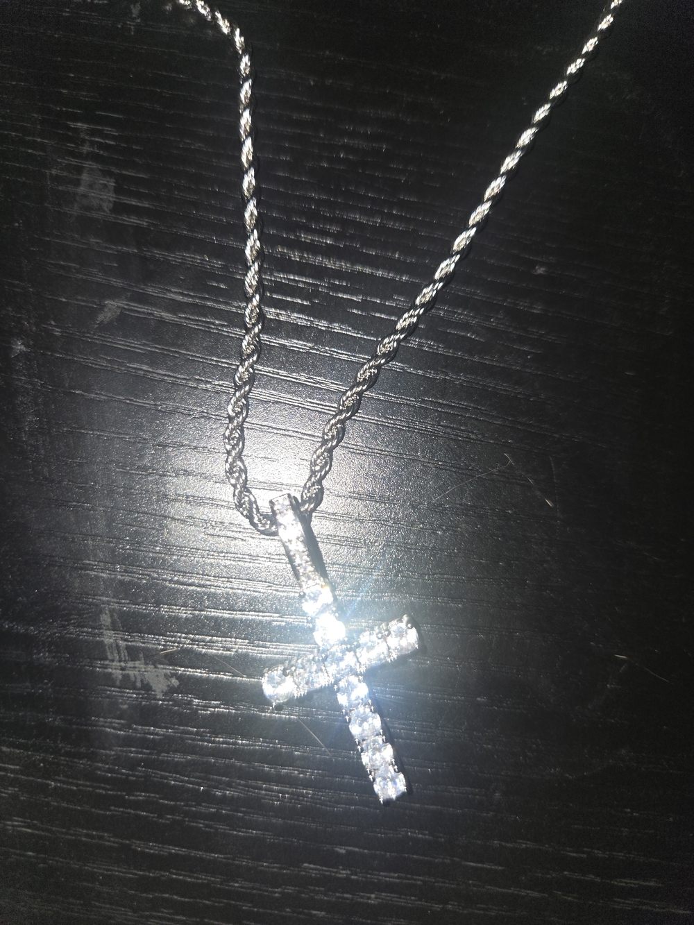 CZ Cross Pendant Chain